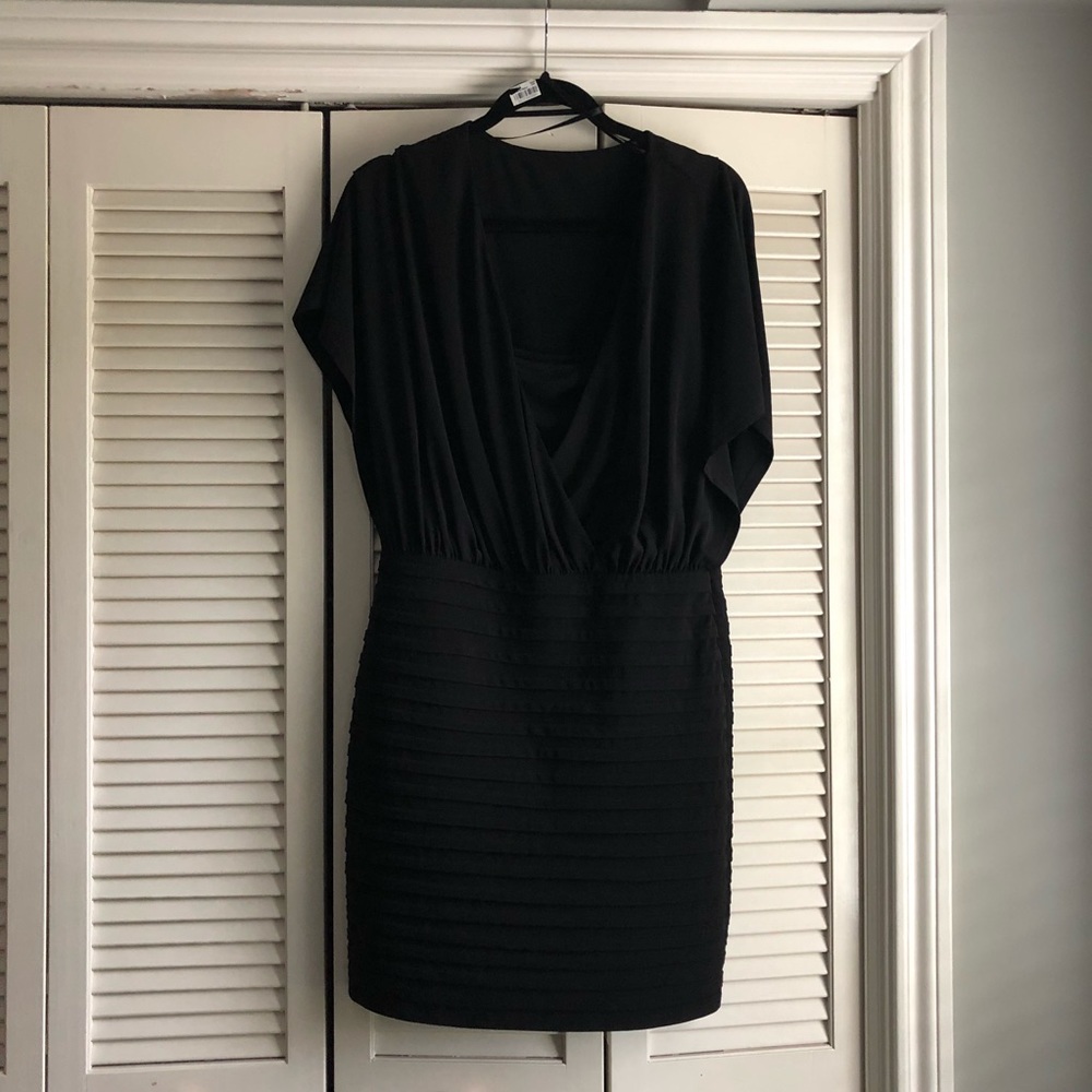 Black dress with bodycon skirt